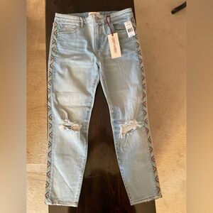 NWT Driftwood Gizelle Embroidered Jeans 30/27